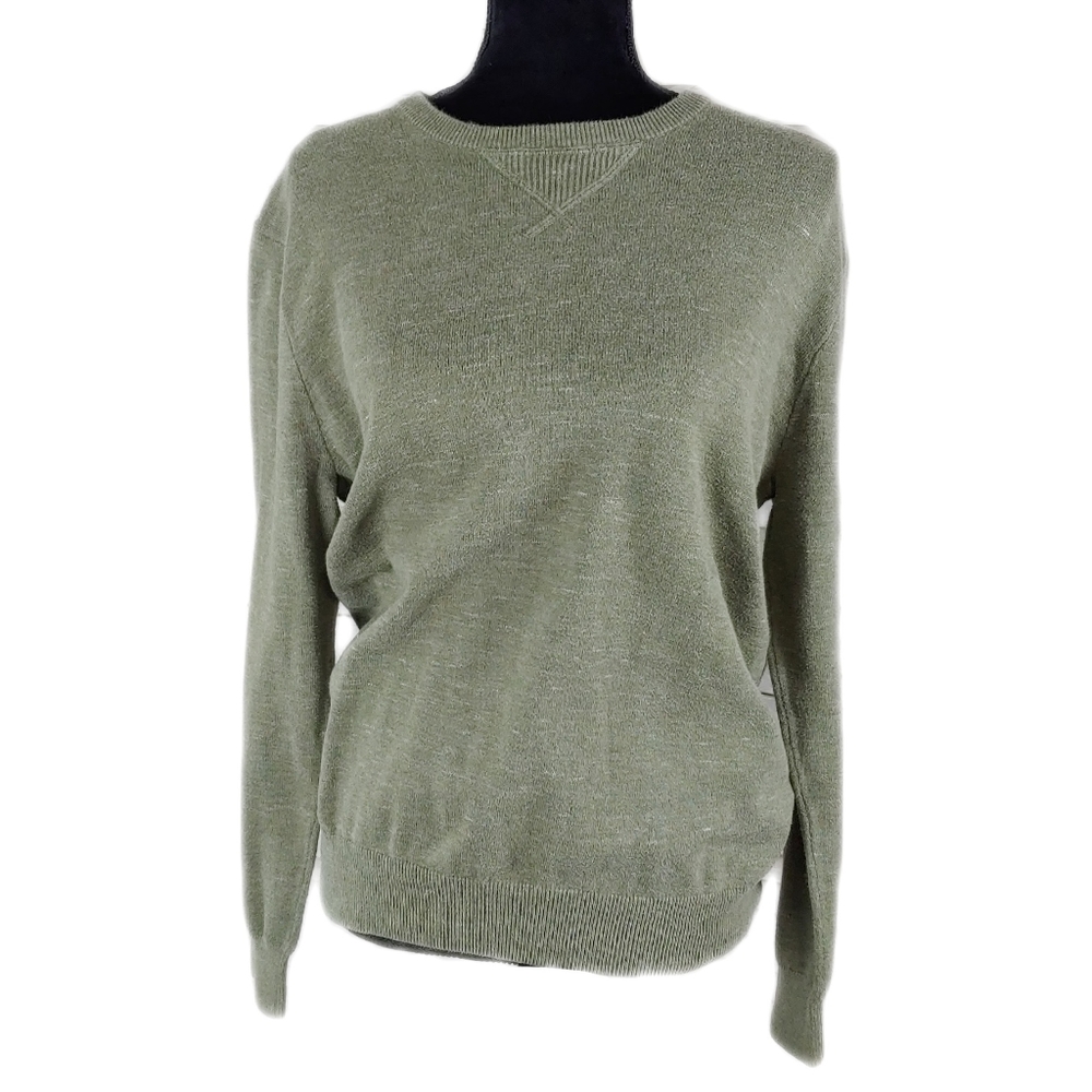 J. Crew Womens M Army Green 100% Cotton Long Sleeve Top - Picture 1 of 7